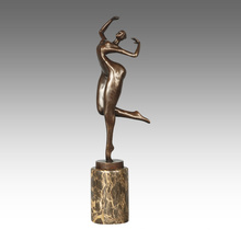 Abstract Figure Statue Happy Life Bronze Sculpture TPE-799